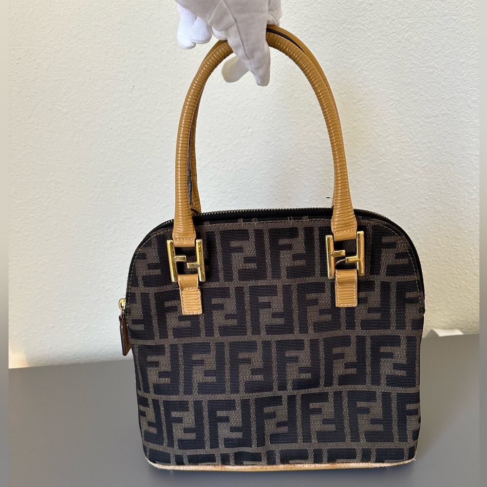 Fendi Zucca Two Way Handbag / Crossbody